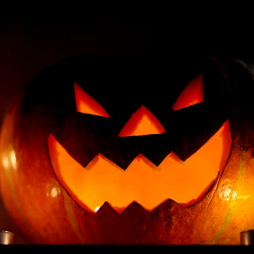 Jack-o-lantern with candles