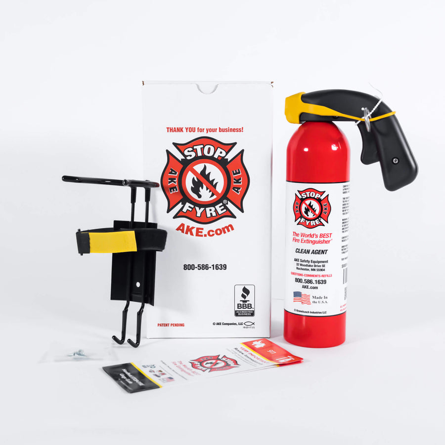 Handheld Fire Extinguishers | STOP-FYRE® | AKE Safety Equipment